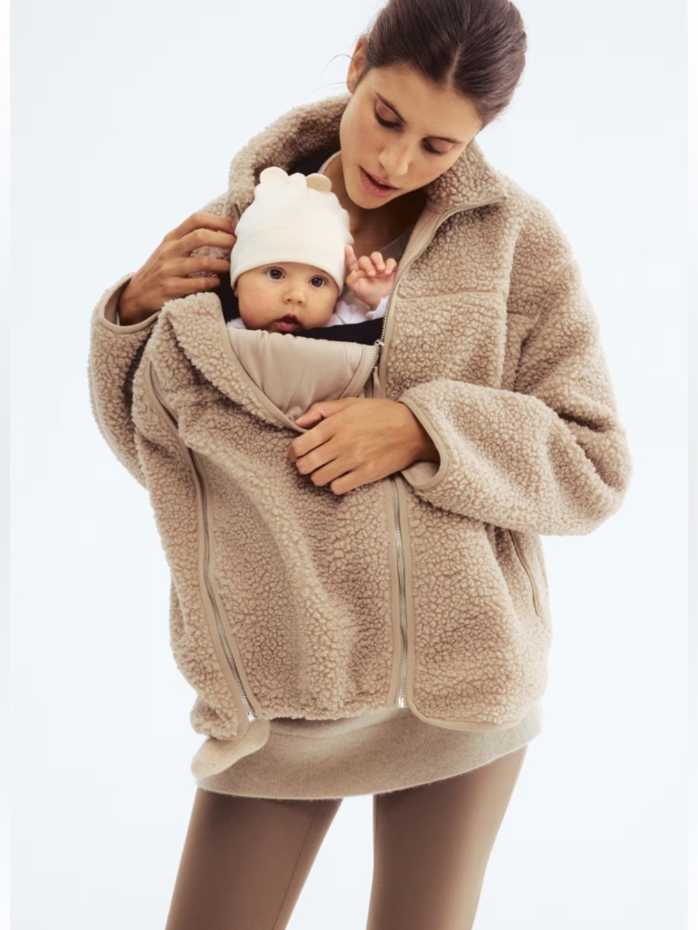 NWT H&M Mama Before and After Babywearing Fleece Jacket (size XS)